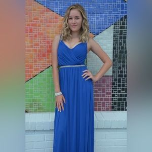 Long Blue Prom Dress
